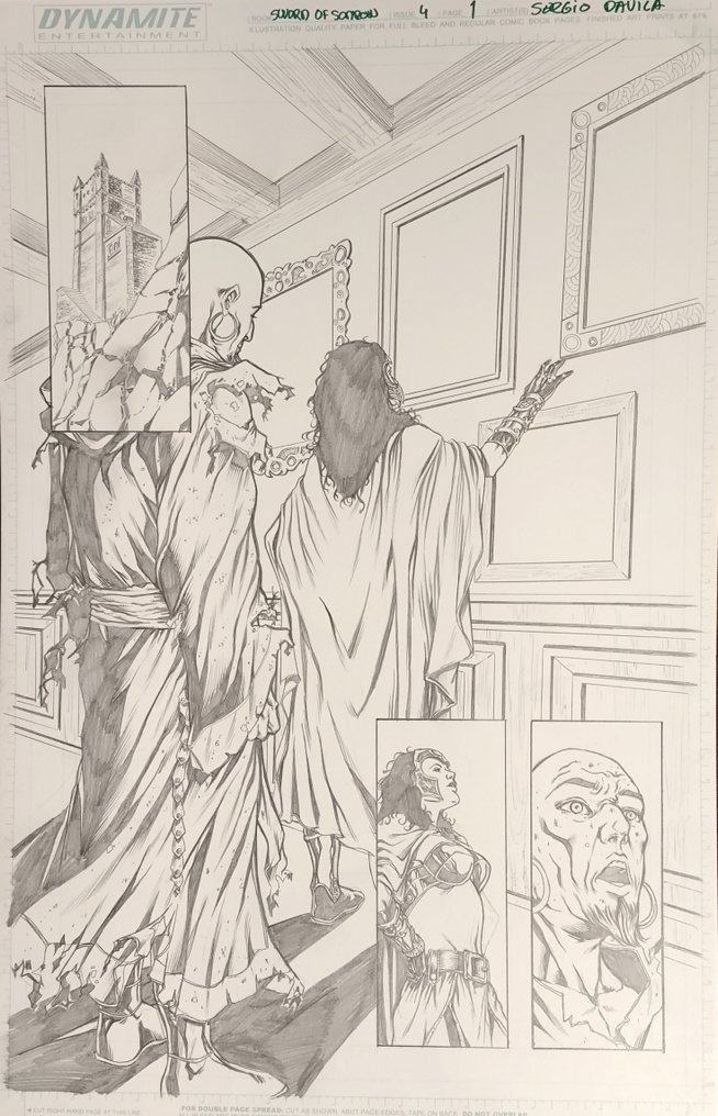 Sergio Dávila (Pencil) Original page - Swords of Sorrow - Swords of Sorrow #4, Page 1 #1.0