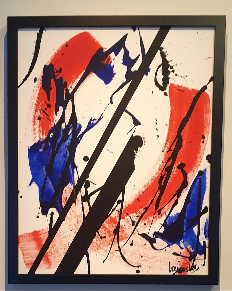 Liesens - Stormy feelings (handpainted on canvas) met lijst #1.0