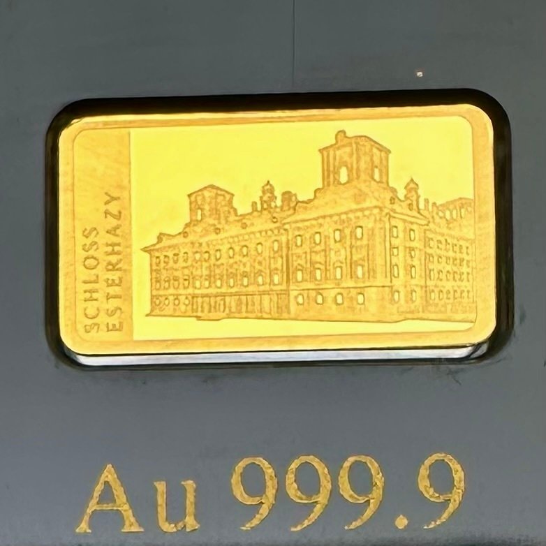 Austria. Gold bar Schloss Esterhazy ,oro , 1/200 Oz (.986) Proof, edición limitada!! (No reserve price) #1.0