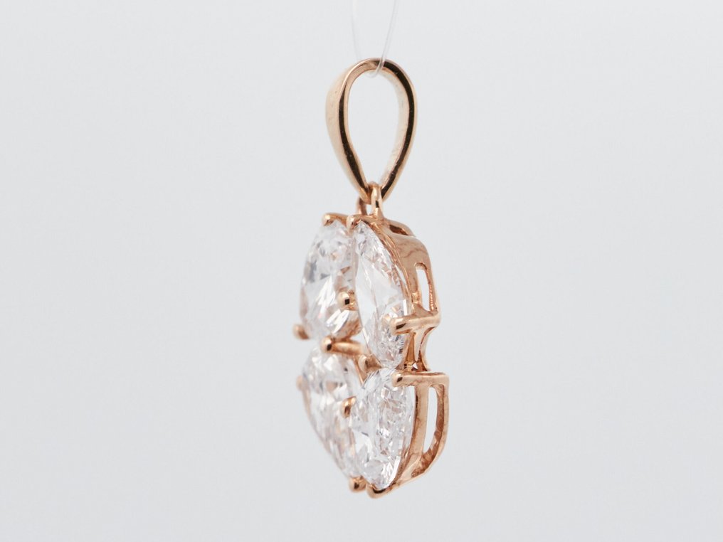 Ei pohjahintaa - Riipus - 14 kt. Keltakulta - 2.94ct. tw. Timantti (Laboratoriossa kasvatettu) #4.3