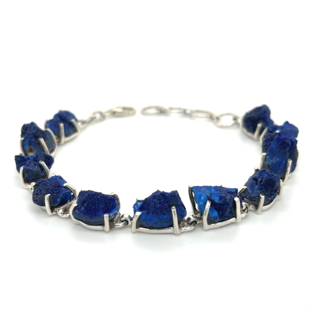 Senza prezzo di riserva - Bracciale Argento - Azurite russa #1.0