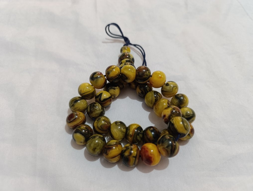  Rozenkrans - Amber - 1970-1980 - Zeldzame gebedskralen rozenkrans.  #3.2