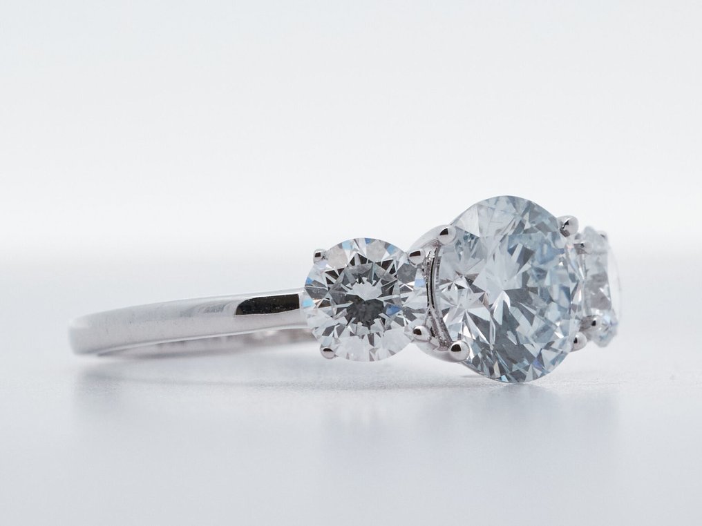 沒有保留價 - 戒指 - 14 克拉 白金 -  2.24ct. tw. 鉆石 (實驗室培育) - 鉆石 #1.0