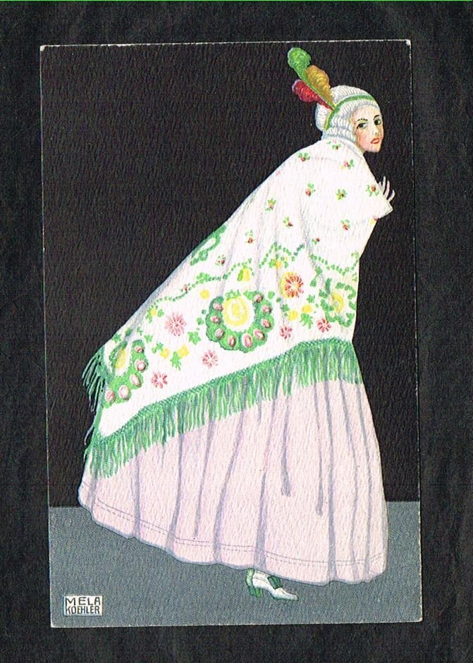 AK Mela Köehler - Βιέννη - Κυρία - Ανεπεξέργαστη καρτ ποστάλ. - Καρτ-ποστάλ (1) - 1900-1900 #1.0