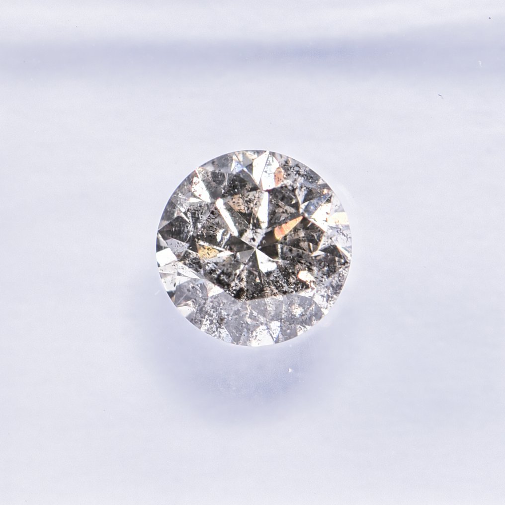 沒有保留價 - 1 pcs 鑽石 (天然彩色) - 0.70 ct - 圓形 - Fancy light 淡綠色, 淡褐色 黃色 - I1 - 國際寶石學院(International Gemological Institute (IGI)) - VG VG VG #4.3