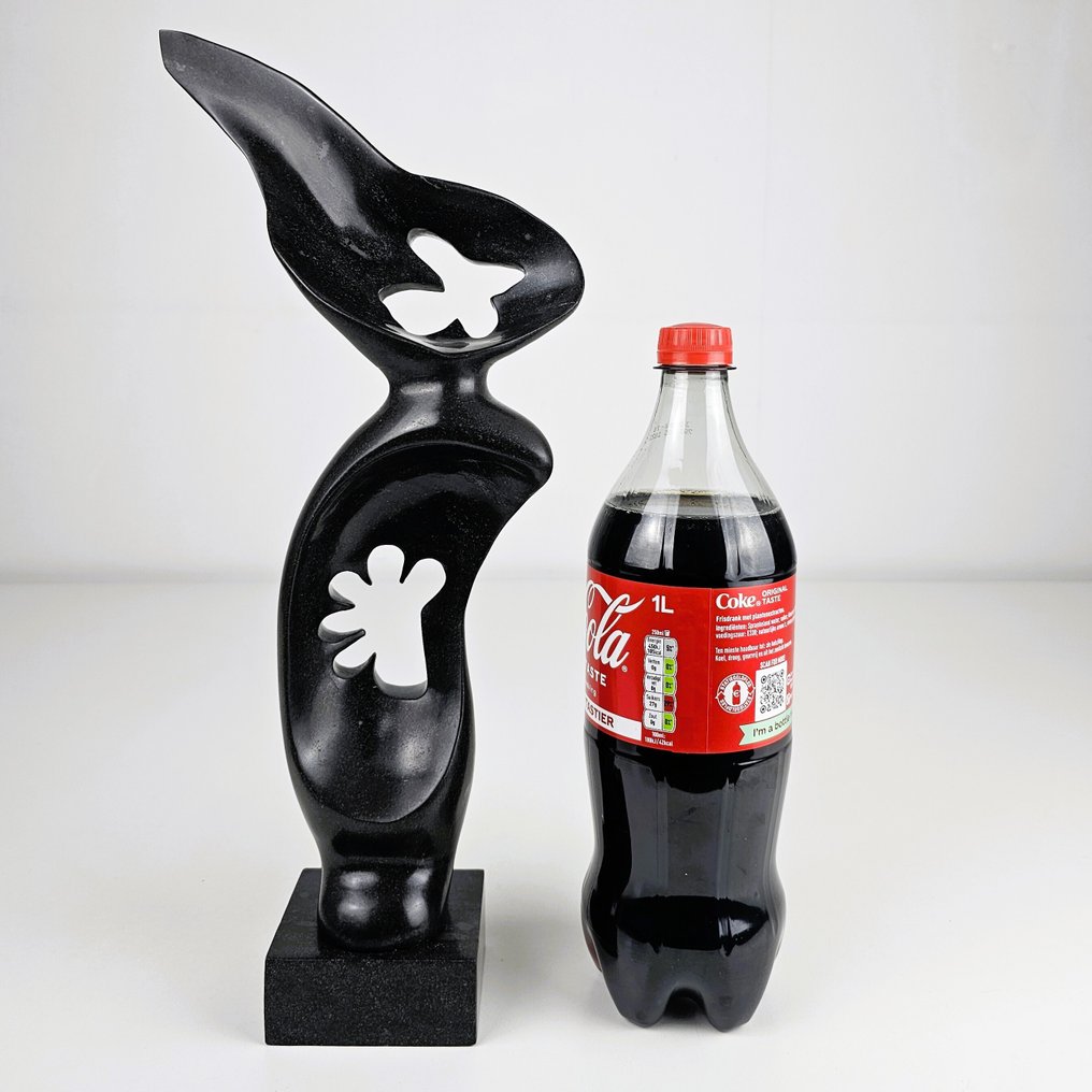 Sculpture, Moderne Abstracte Bloemsculptuur - 39 cm - Stone #1.0