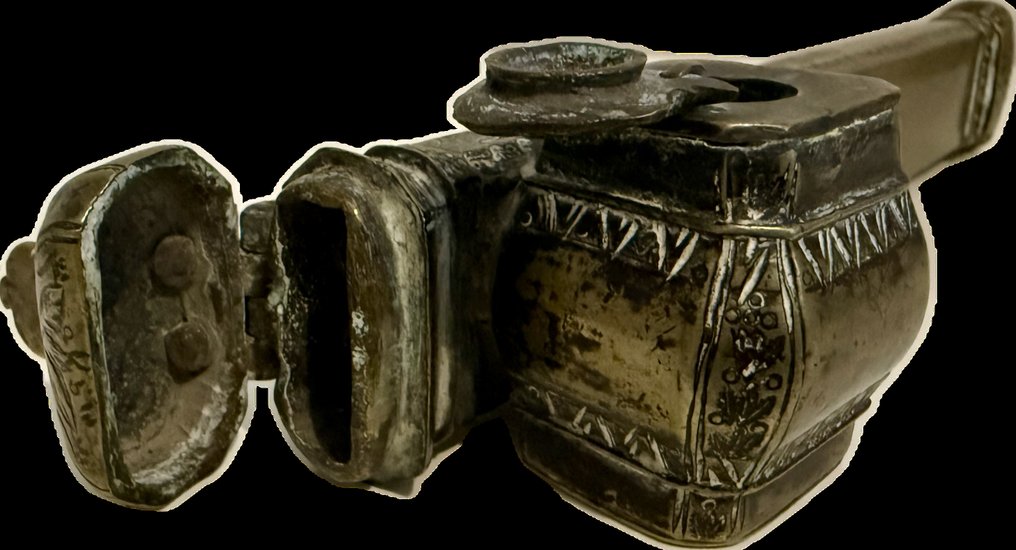 Divit Encrier οθωμανικού τύπου, χρονολογίας 1869 (χωρίς ελάχιστη τιμή) - Μπρούντζος - Τουρκία - Τέλη Οθωμανικής περιόδου #3.2