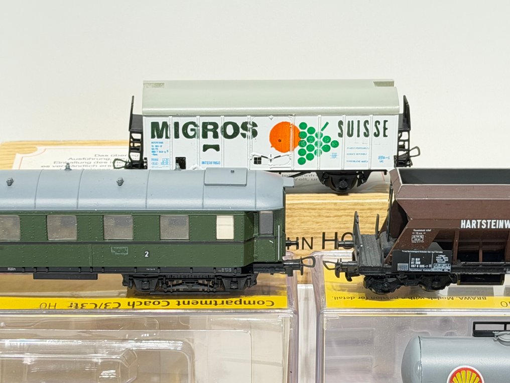 Brawa, Liliput H0 - 28702/25001/45480/49060 - Model train wagon (6) - Various wagons #4.3