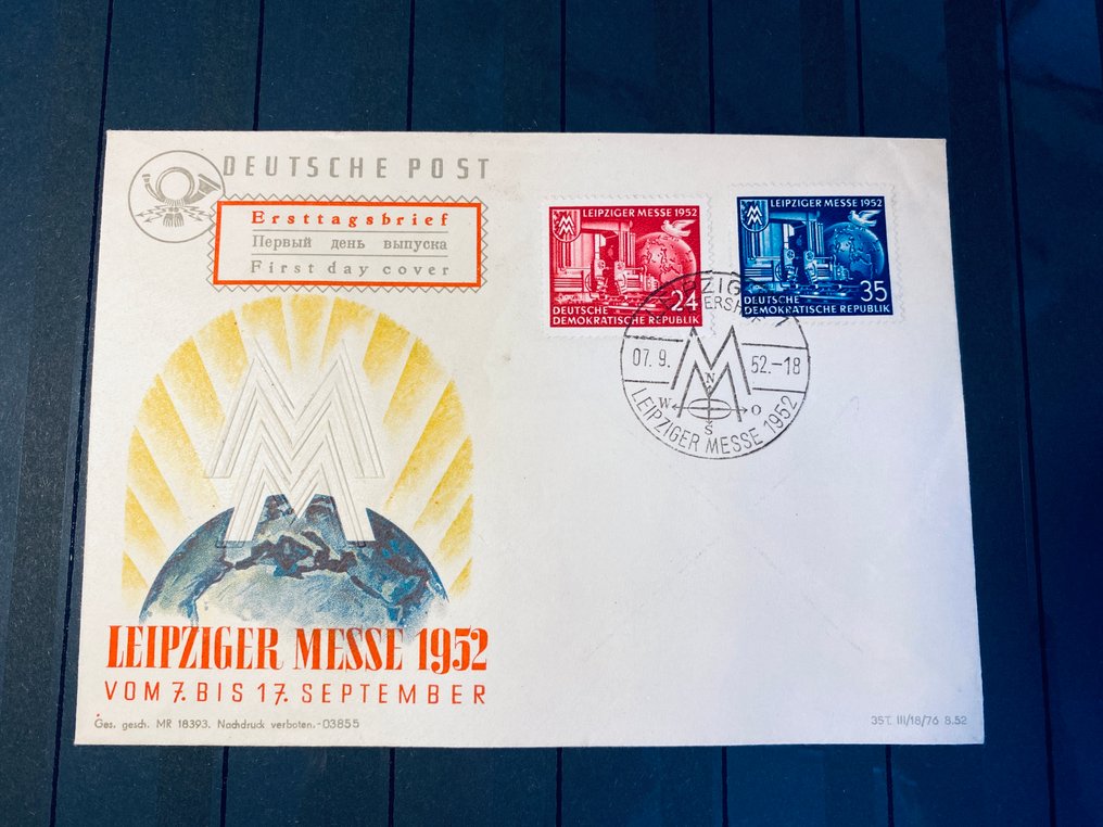 Duitse Democratische Republiek (DDR) - FDC's DDR , Daarbij FDC Debria met Leipzig C1 afstempeling #3.2