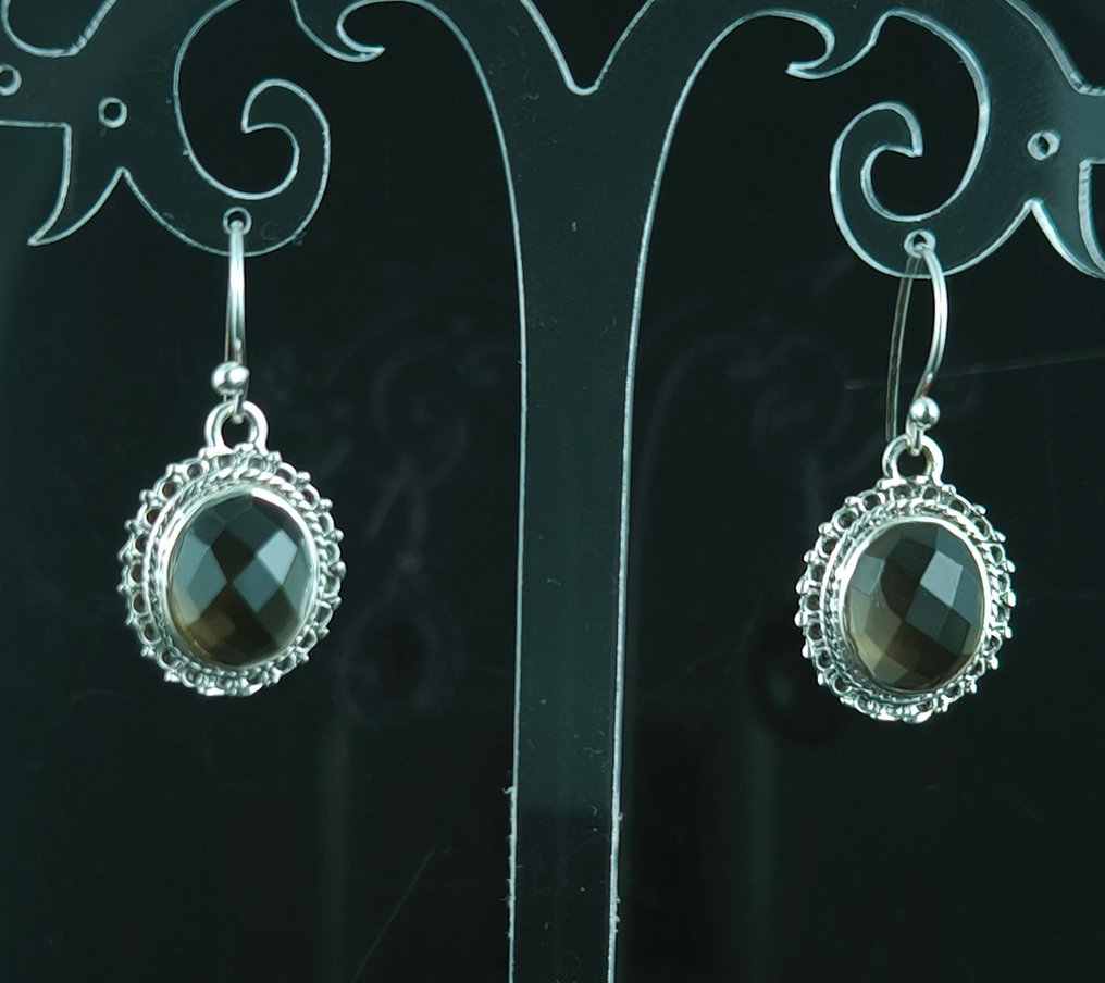 Kvarts - Sølv - Øreringe - Rosa Plata de Ley #1.0