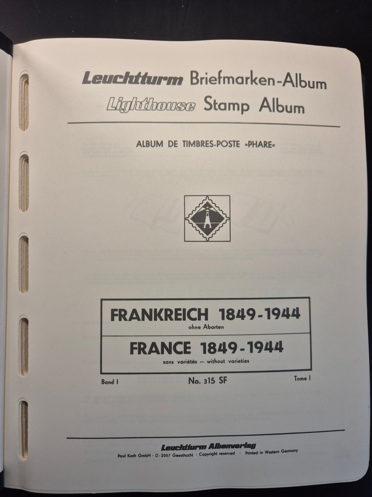 法国 1849/1959 - 在Leuchtturm相册中的收藏非常零散。相册几乎全新。 - Yvert #1.0