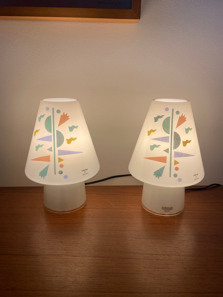 Artemide - Alessandro Mendini - Pöytävalaisin (2) - Sidecar - Muranon lasi - Ei tuotannossa #1.0