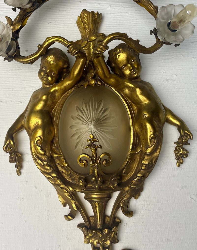 Wandlamp - Verguld messing #1.0