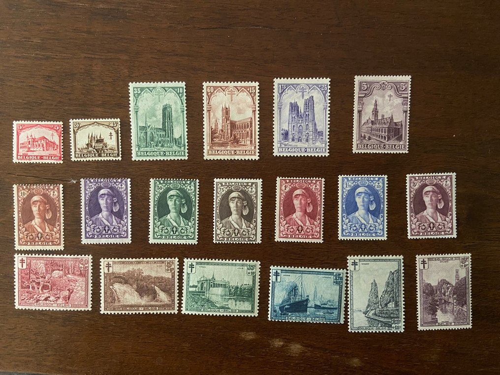 比利時 1910/1931 - Belgio，5系列完整 - Y&T #1.0