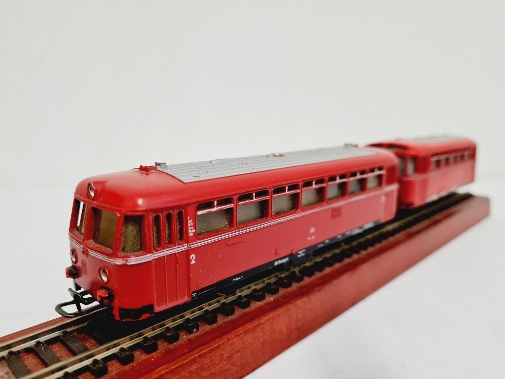 Märklin H0 - 3016-4016 - Rame automotrice (2) - Railbus avec voiture d'accompagnement. - DB #1.0