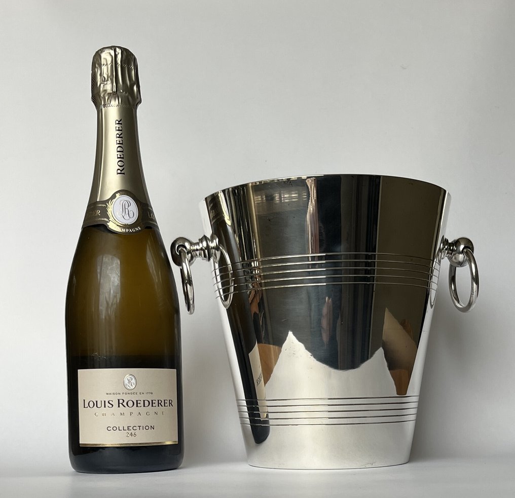 Vintage verzilverde wijnkoeler - Secchiello per vino - Placcato argento - stile Art Deco #4.3