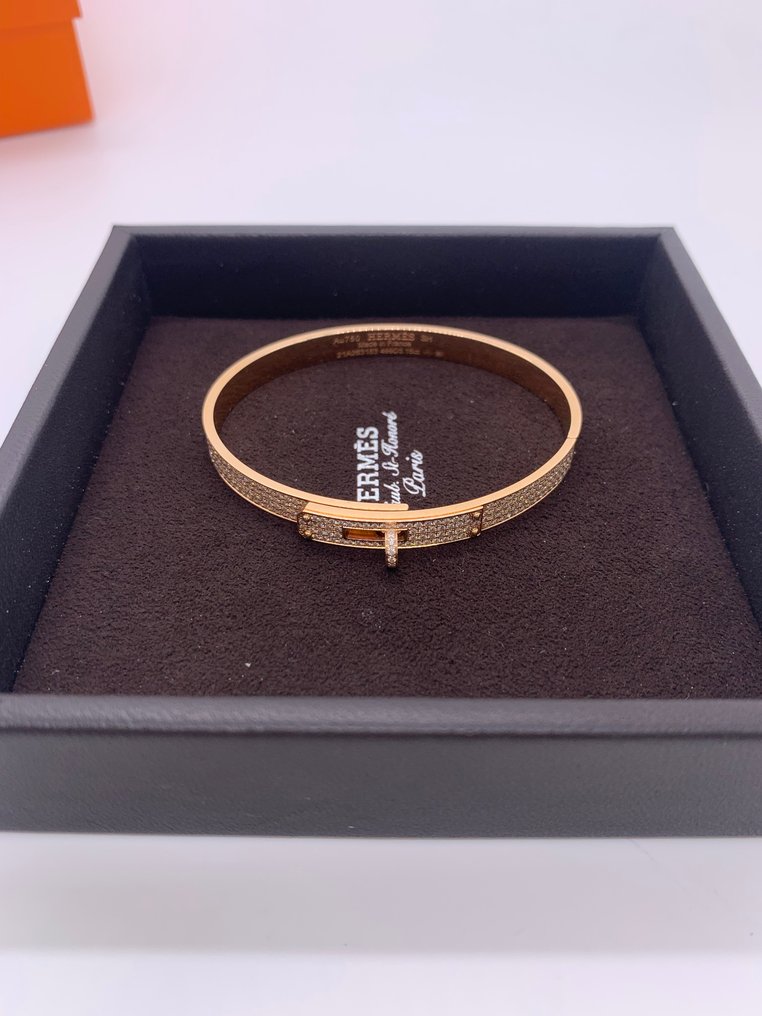 Hermès - Βραχιόλι - Kelly - 18 καράτια Ροζ χρυσό -  3.15ct. tw. - Διαμάντι #1.0