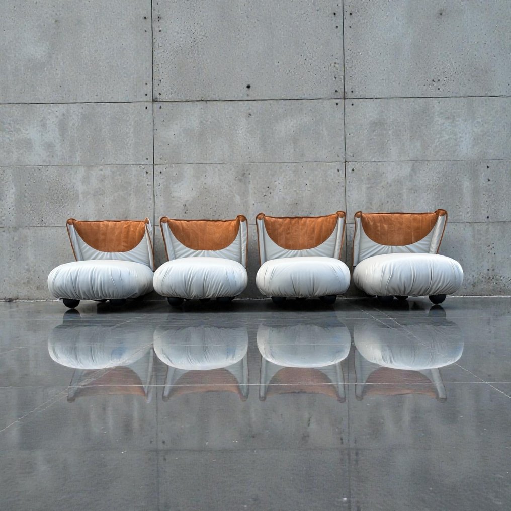 Giovannetti - Alessandro Becchi - 扶手椅 (4) - Le Bugie - 皮革 #1.0