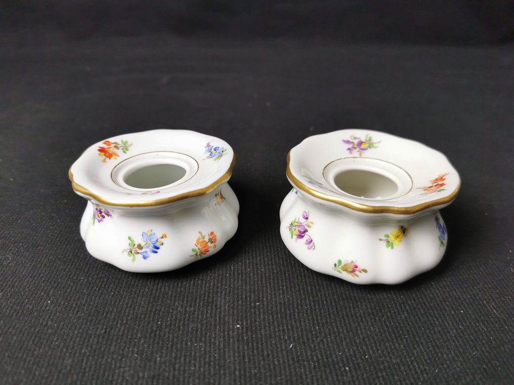 Meissen - 2 CALAMAIO - Fiori Spasi - 1.Wahl - Inkwell (2) - Porcelain #1.0