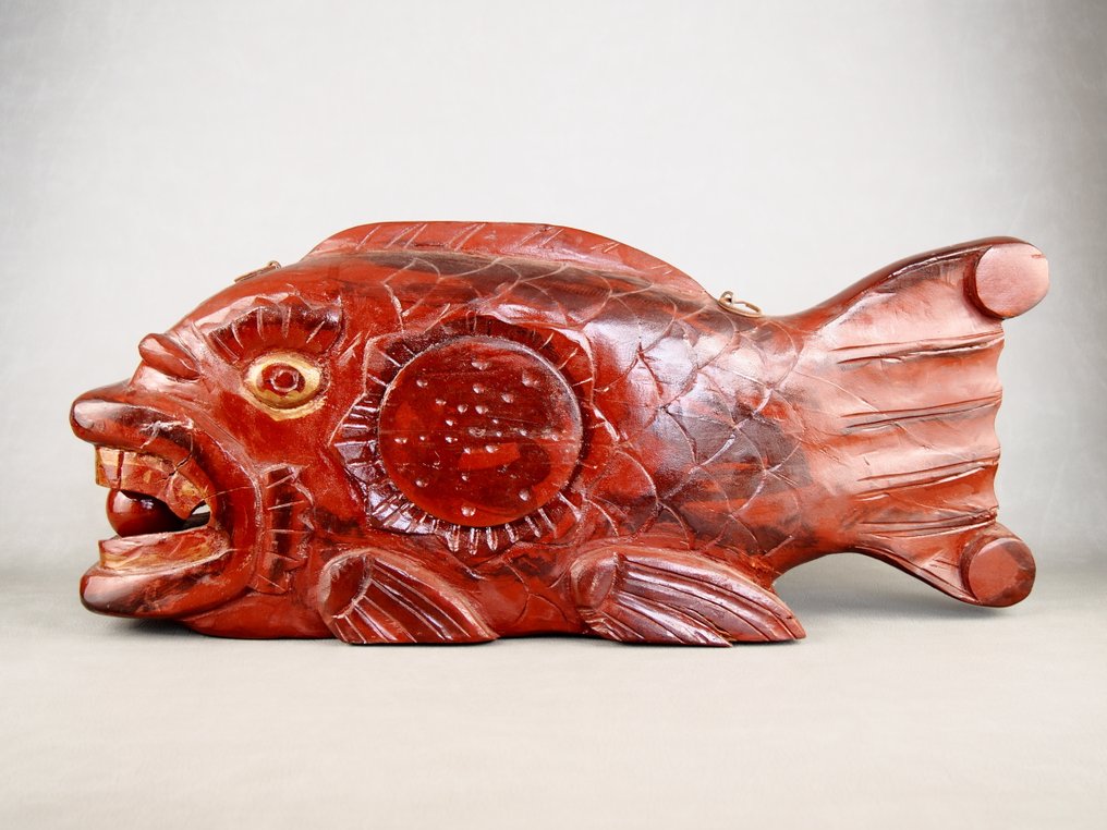 Temples doorbell to tell the time from the Edo to Meiji periods - Σκάλισμα Ξύλο - Ιαπωνία - Edo Period (1600-1868) #1.0