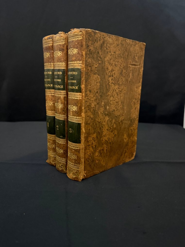 Amédée Gabourd - Histoire de France, 3 volumes complets en in-18 (1846) - Gabourd - Édition Didot - Reliure dorée - 1846 #1.0