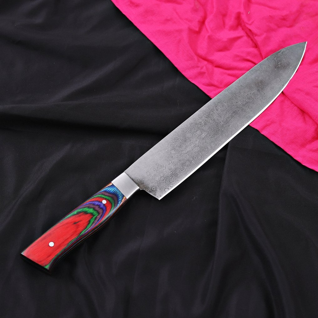 Sam Knives Handcrafted Chef’s Knife - Bordskniv - Stål, Trä - A48 #3.2