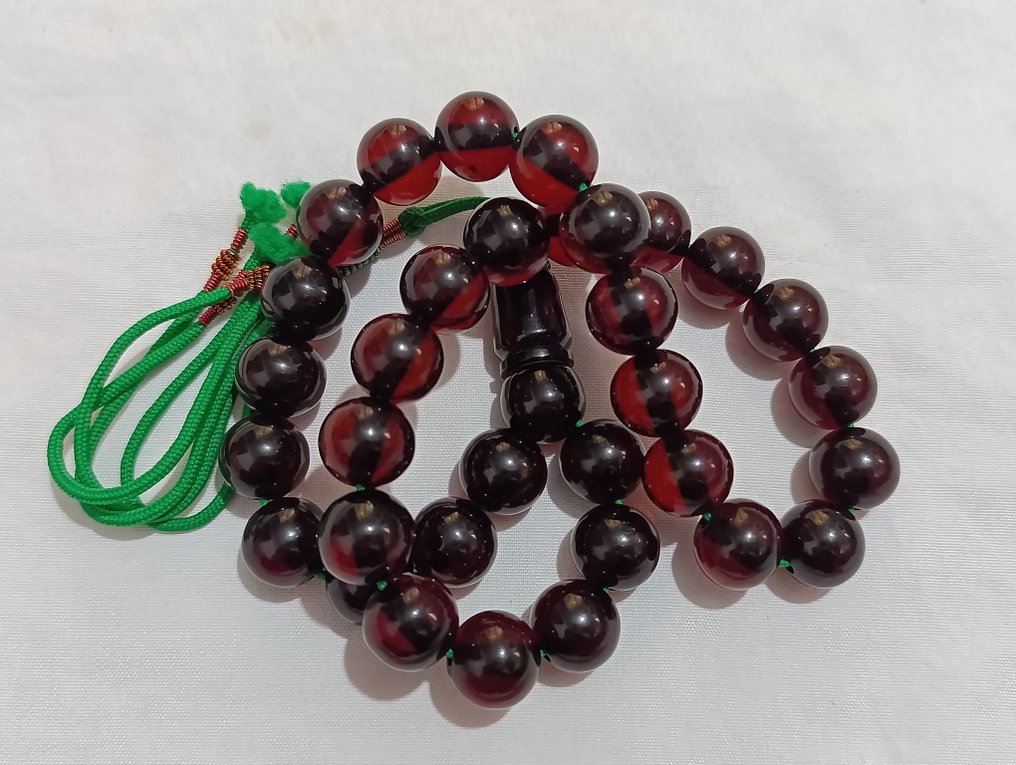  Ροζάριο - Κεχριμπάρι - 1970-1980 - Σπάνια Κομποσκοίνια Προσευχής  #1.0