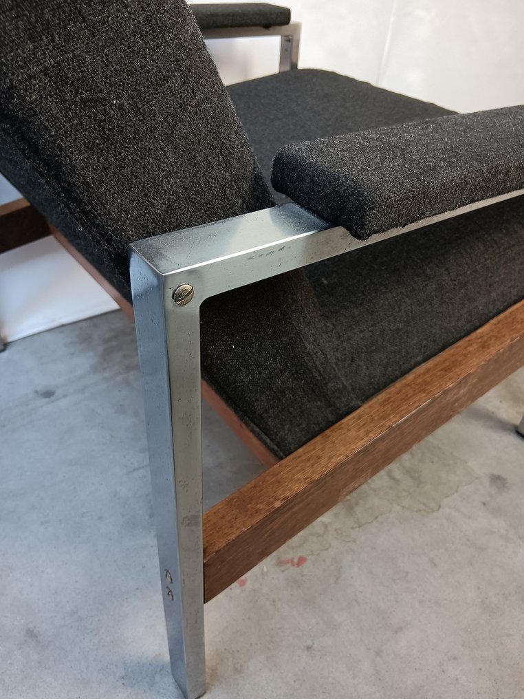 Van der Sluis Stalen - Gijs van der Sluis - 扶手椅 - 鉻, 巴西黑黃檀 - 复古扶手椅 #4.3