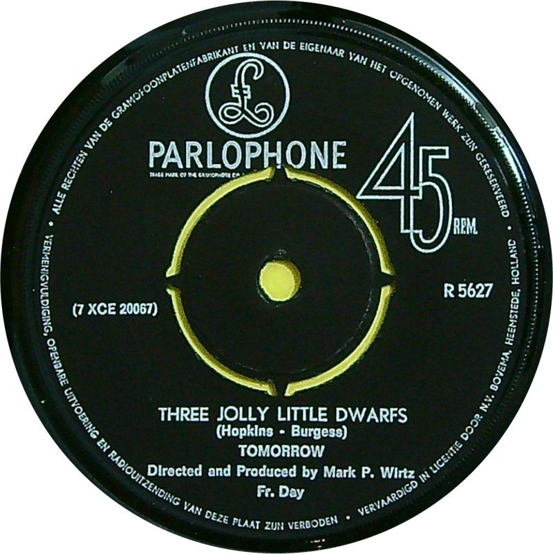 Tomorrow (Keith West / Mark Wirtz) - 1. My White Bicycle (1967) | 2. Revolution (1967) - Multiple titles - 45 RPM 7" Single - 1st Pressing - 1967 #4.3
