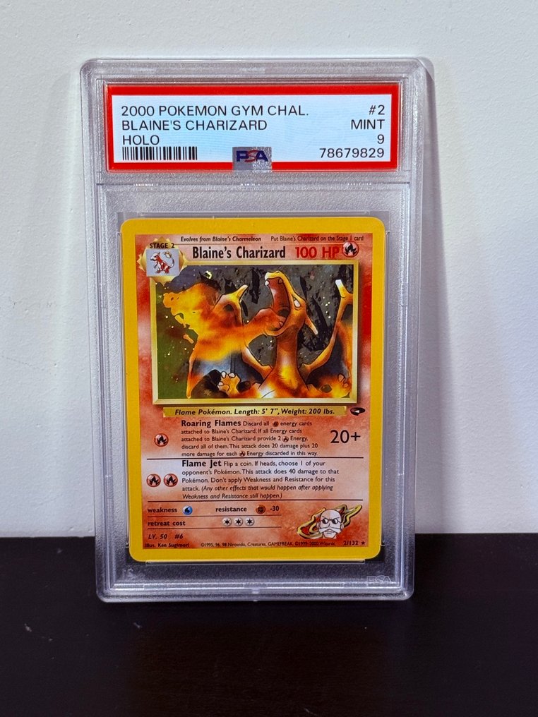Pokémon - 1 Graded card - Blaine's Charizard #2 Foil - PSA 9 - Various sets #1.0