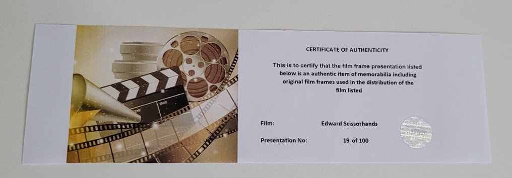 Edward Nożycoręki - Framed Film Cell Display with COA #3.2