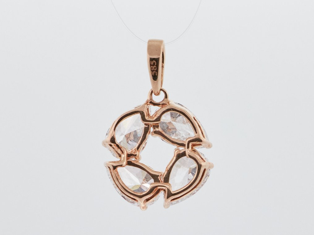 Ei pohjahintaa - Riipus - 14 kt. Keltakulta - 2.94ct. tw. Timantti (Laboratoriossa kasvatettu) #3.2