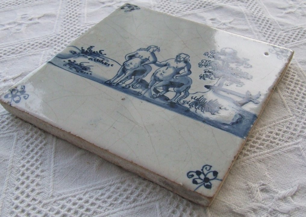  Πλακάκι - Μυθολογικό πλακίδιο με Κένταυρους. - 1650-1700  #3.2