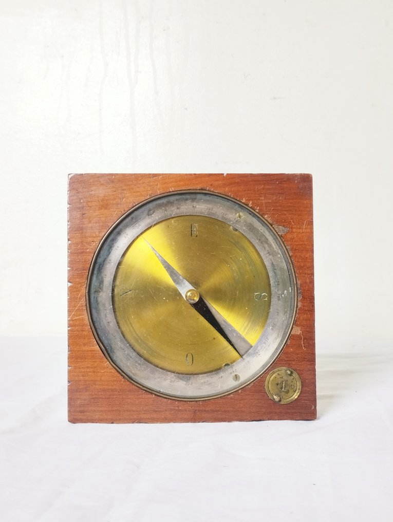 Kompas - Mosiądz, Drewno - Compas marin ancien de navigation - duży #1.0