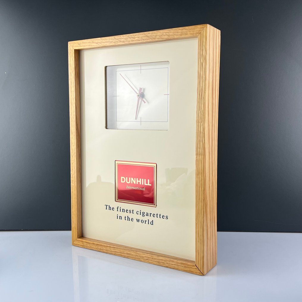 Dunhill International - Dunhill Cigarettes -seinäkello - Mainoskyltti - Puu #4.3