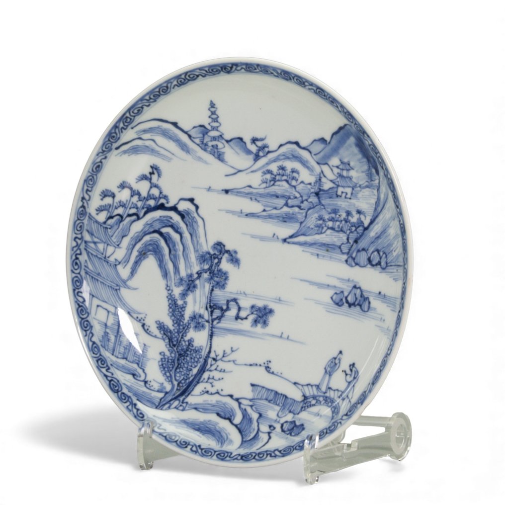fraai fijn decor: "master of the rocks stijl" - Plate - Porcelain - Yongzheng period #2.1