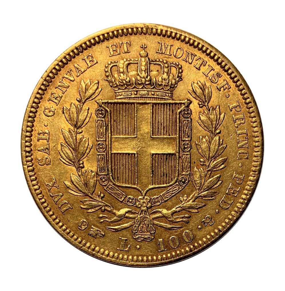 Włochy. Carlo Alberto. L. 100 1835 #1.0