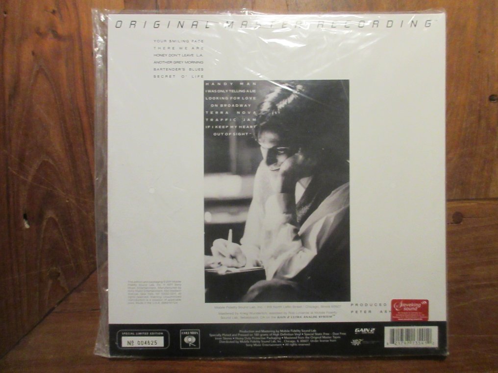 James Taylor - JT - GAIN 2™ Ultra Analog LP 180g Series - #004625 - LP - 180 grammi, Rimasterizzato - 2011 #1.0