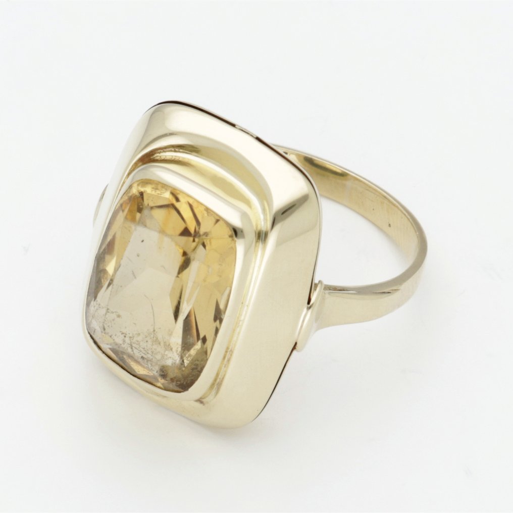 Bague - 14 carats Or jaune Saphir #1.0