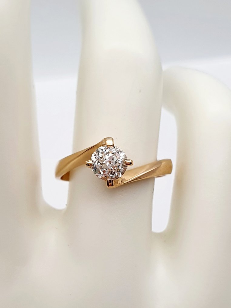 Δαχτυλίδι - 14 καράτια Ροζ χρυσό -  0.52ct. tw. Διαμάντι (Φυσικό) - Πιστοποιητικό IGE #3.2