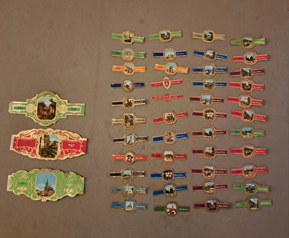 Willem II,  Derk de Vries, Ritmeester, Elisabeth Bas, Washington., - Sem preço de reserva - Fita de charuto - Papel -  (750) #3.2