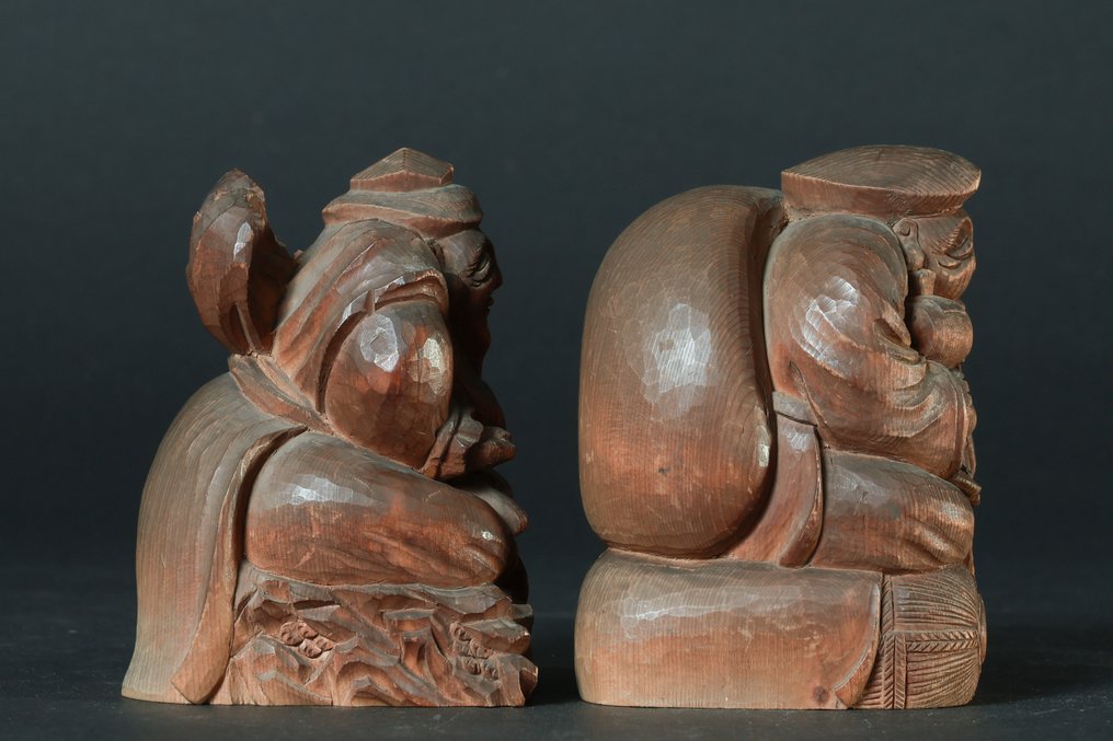 Kamidana Shrine with Daikokuten and Ebisu – Commemorative Piece for the Enthronement of the Taisho - Γλυπτό Ξύλο - Ιαπωνία #4.3