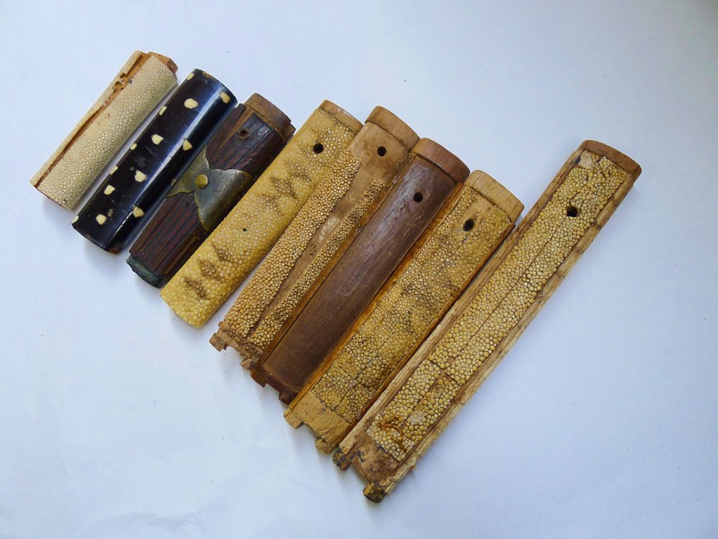 古董日本八木制鲨鱼皮刀柄 - 軍用配件 #1.0