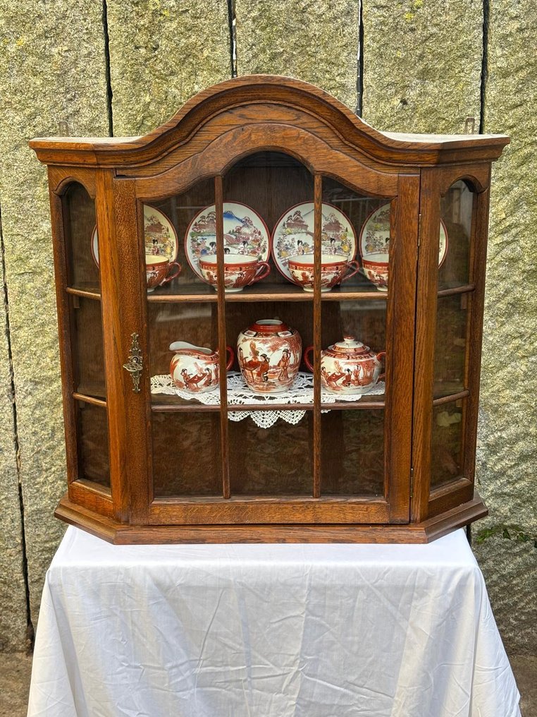 Skab - Træ, Glas - Stor vægskab i træ #1.0