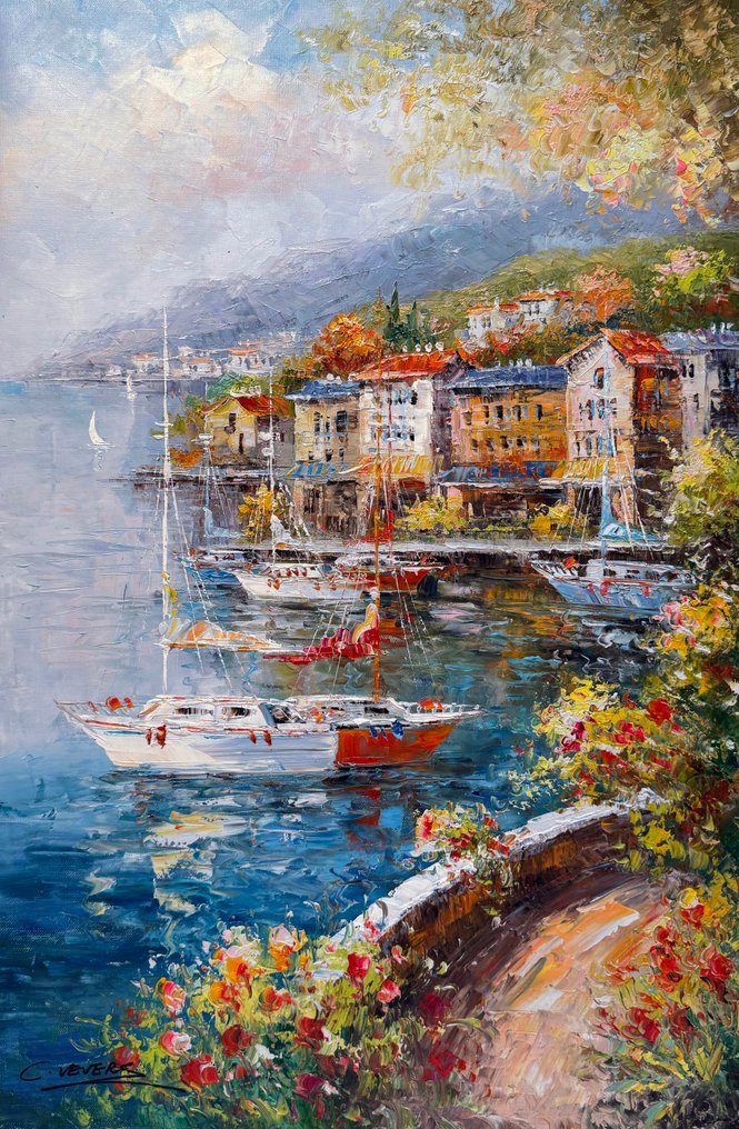 Christof Vevers (1962) - French Rivièra ~ Côte d'Azur ~ Juan les Pins - Terrasse vue sur Mer #1.0