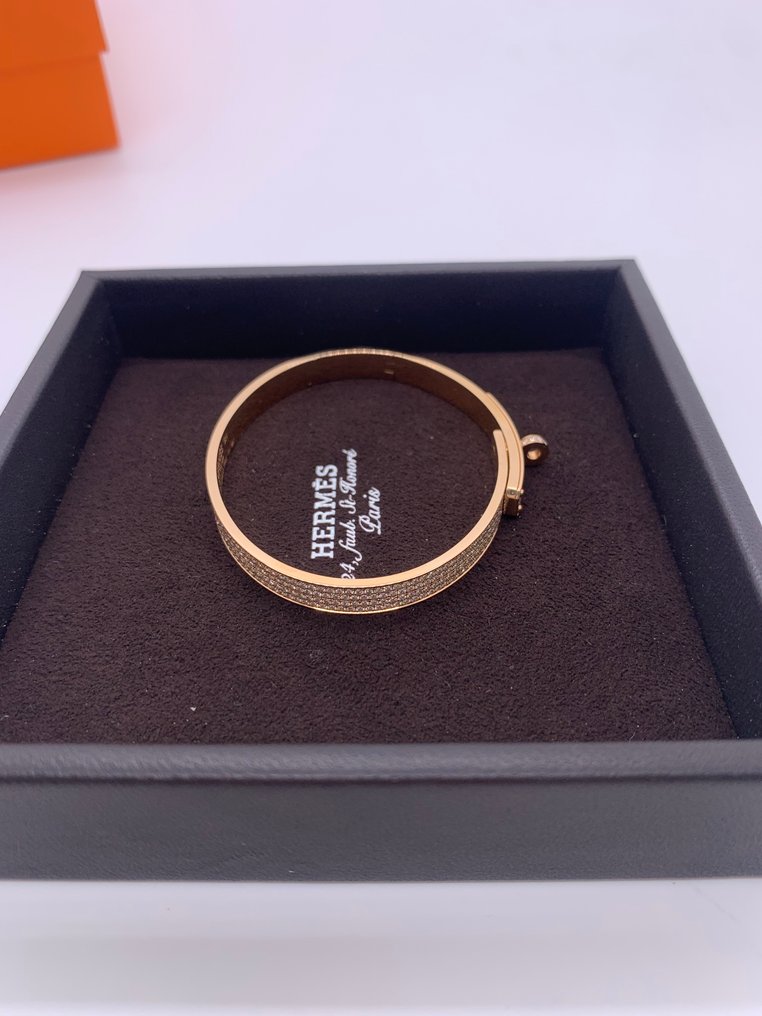 Hermès - Βραχιόλι - Kelly - 18 καράτια Ροζ χρυσό -  3.15ct. tw. - Διαμάντι #4.3