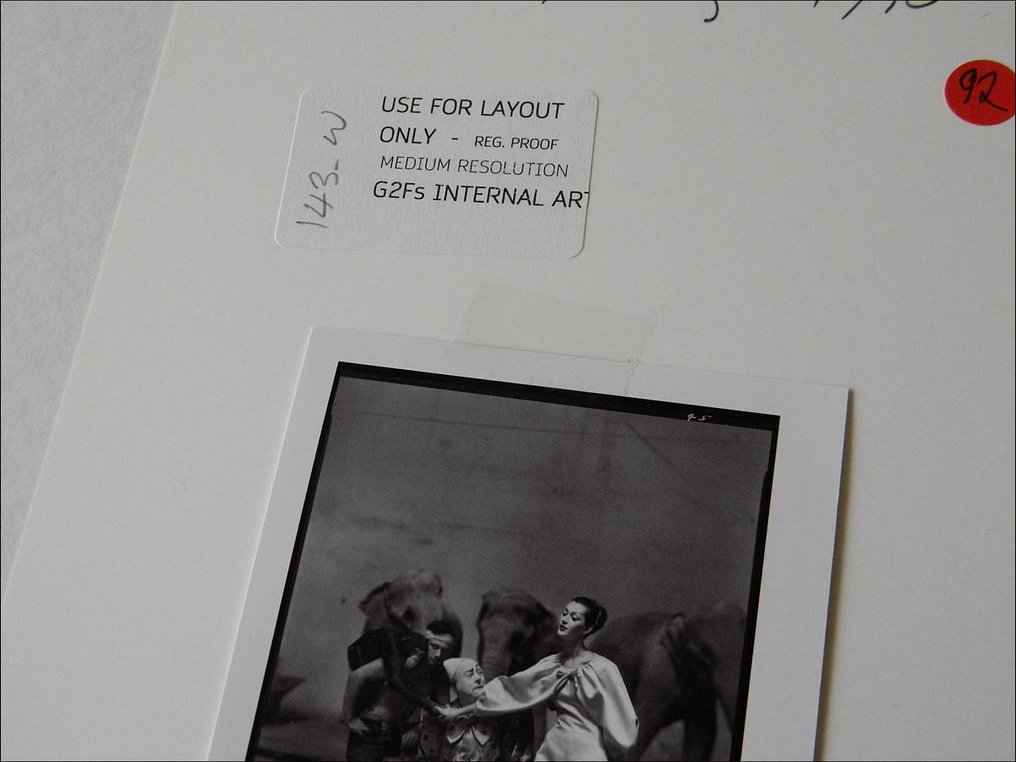 Richard Avedon (1923–2004) - Dovima with Emilien Bouglione and a clown,  gown by Hubert de Givenchy.  Cirque d’Hiver, Paris, #3.2