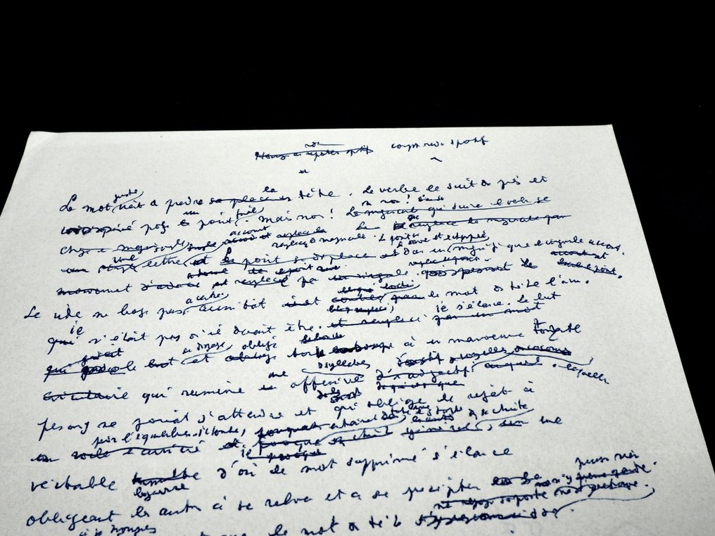 Jean COCTEAU - Poème autographe - "l'accordéonaniste" - Inédit - 1952 #3.2