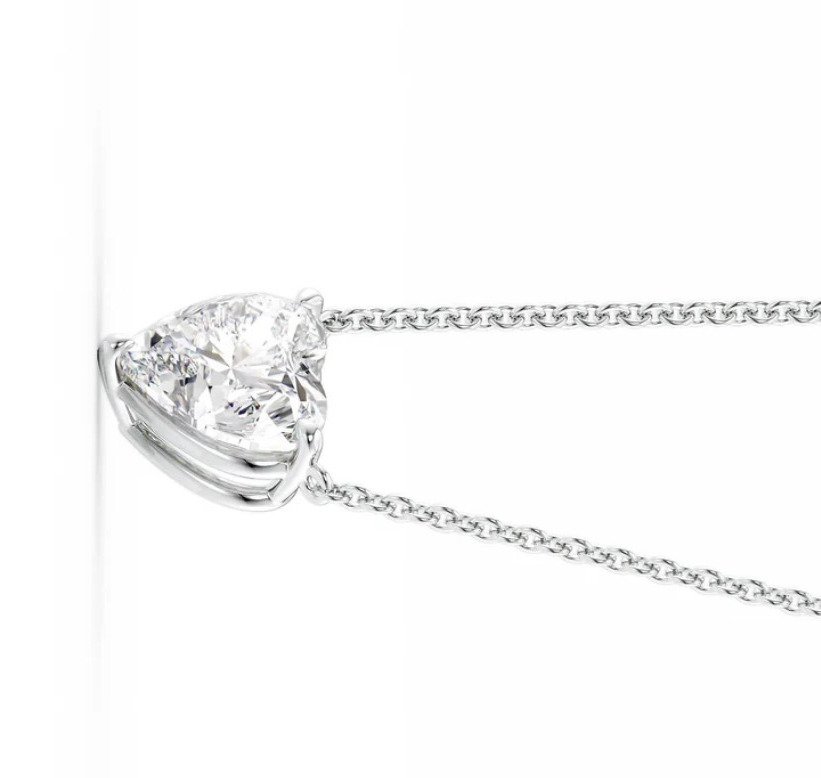 Κρεμαστό κόσμημα - 14 καράτια Λευκός χρυσός -  1.00ct. tw. Διαμάντι (Φυσικό) #4.3