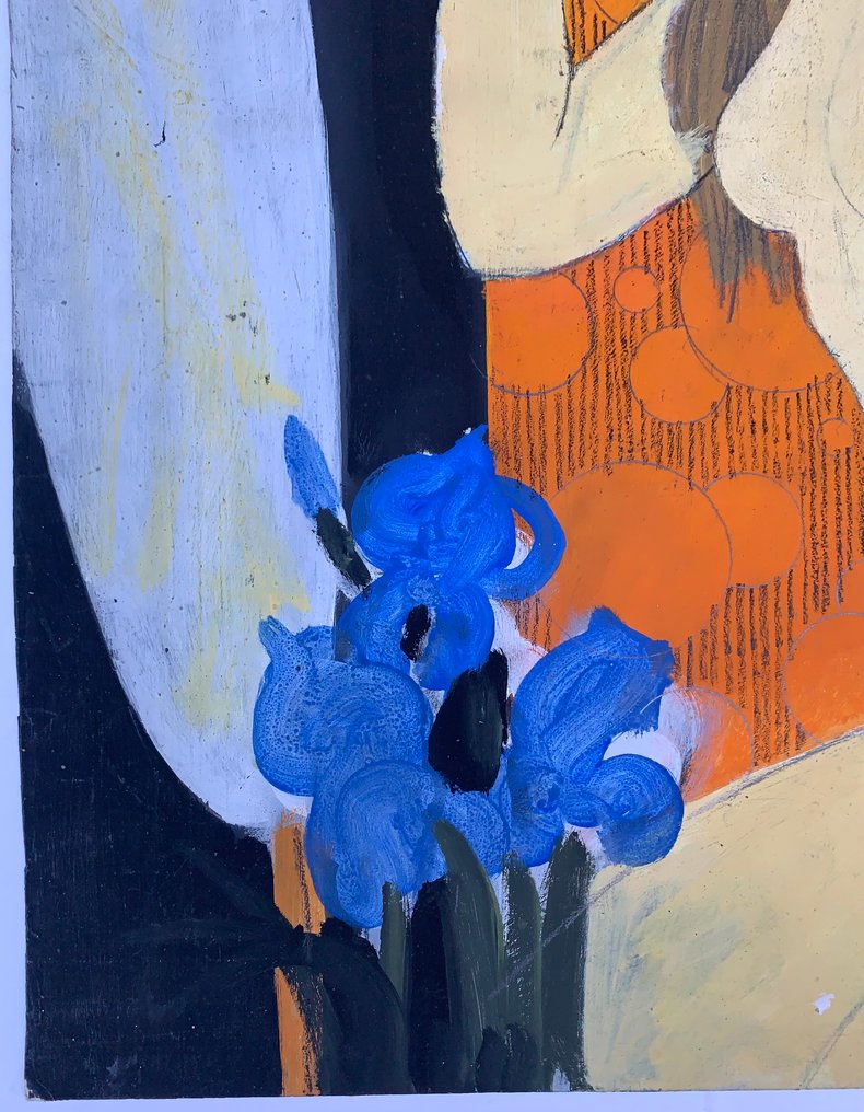 Yves Ganne (1931-2019) - Nu feminin devant un miroir (Vendu sans prix de reserve). #3.2